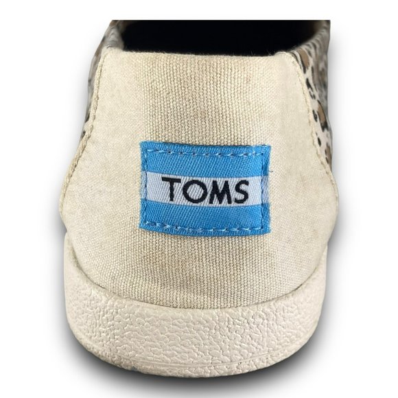 Toms Avalon Leopard Flats 10015236 Slip On Shoes Loafers Beige Brown Women 9 - Picture 10 of 10